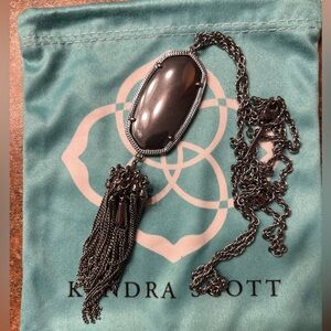 Kendra Scott gunmetal necklace